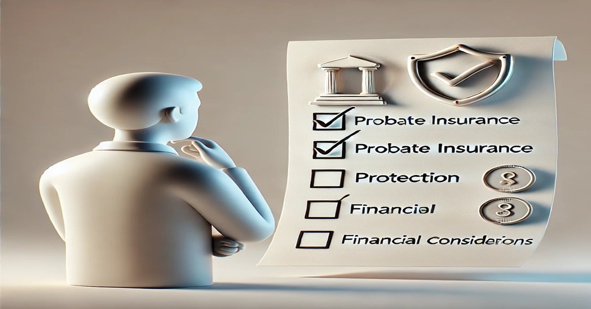 Person reviewing a simple checklist for probate insurance